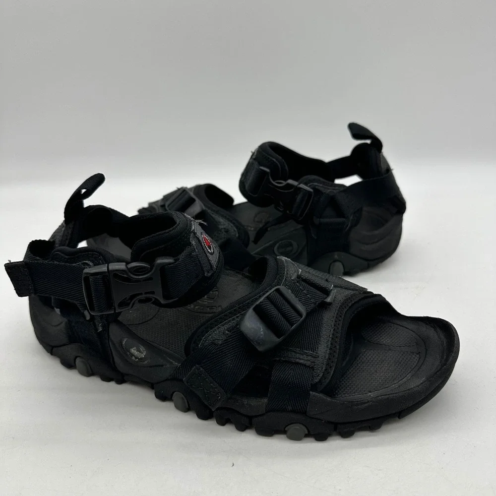Timberland 30135 Mens Size 8M Black Mountain Granite Trail T-Back Hiking Sandals